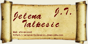 Jelena Talpešić vizit kartica
